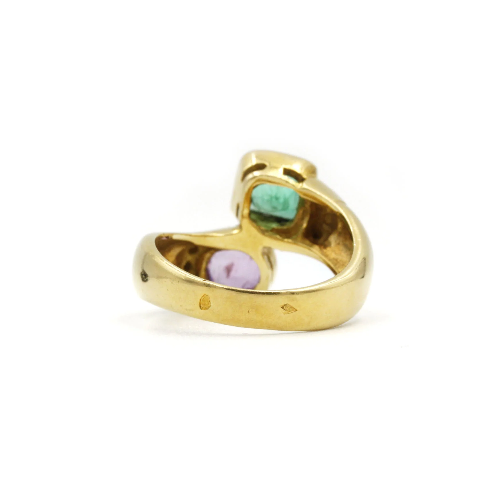 Bague - Or, émeraude & saphir - Image 3