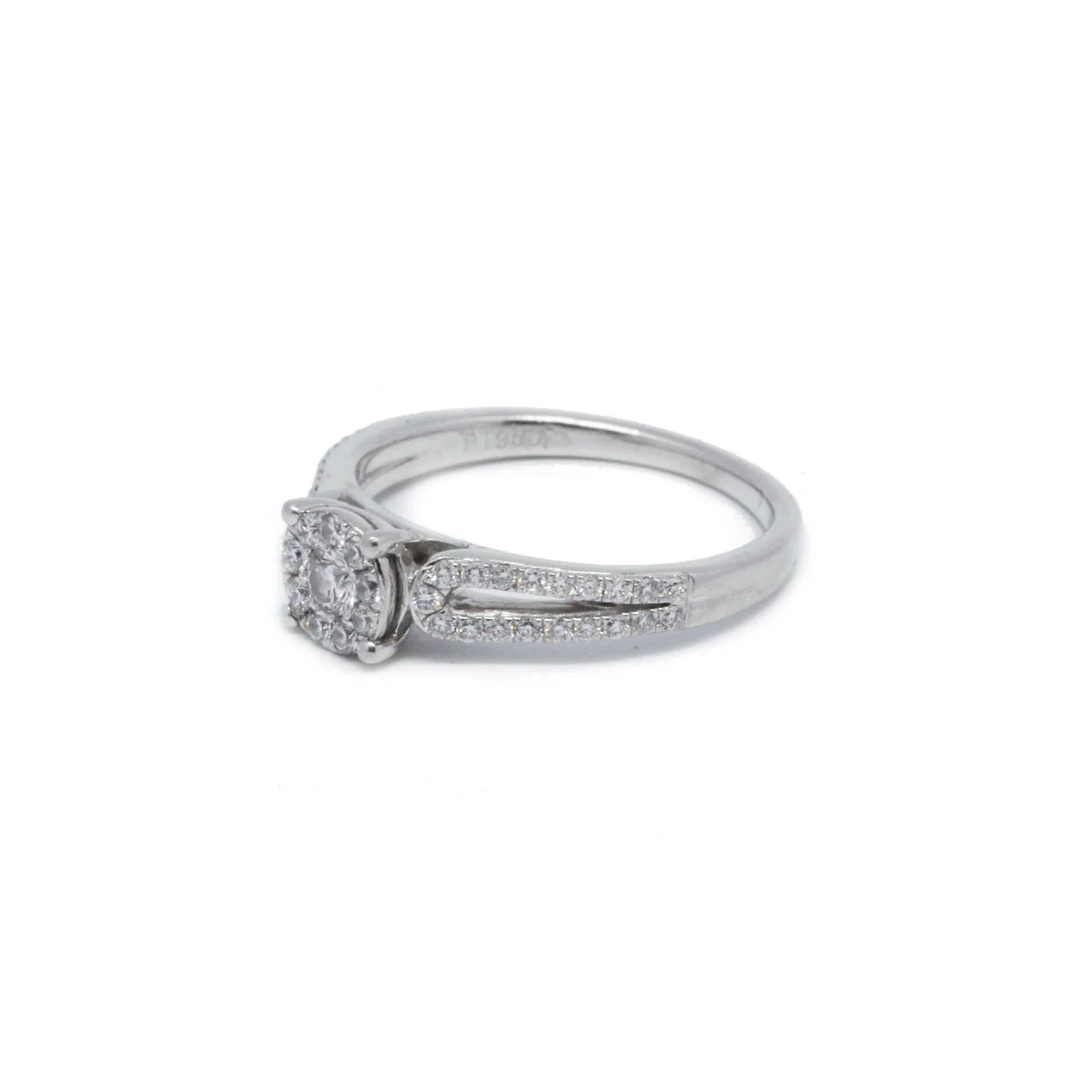 Bague - Platine Et Diamants - Image 5