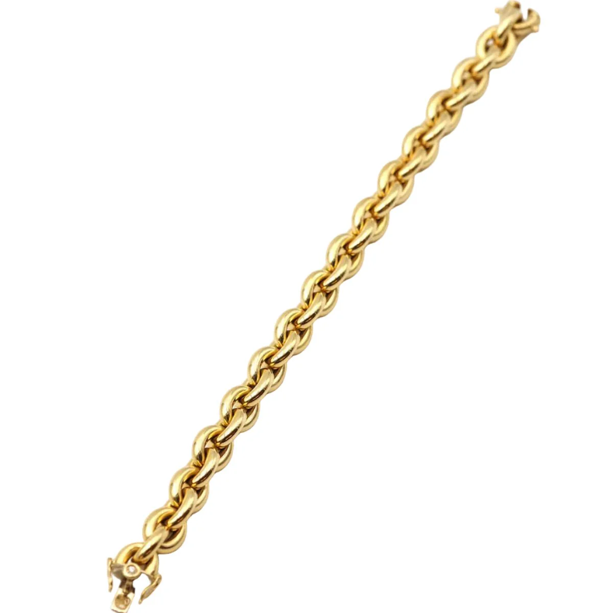 Bracelet Maille en or jaune et diamant - Image 3