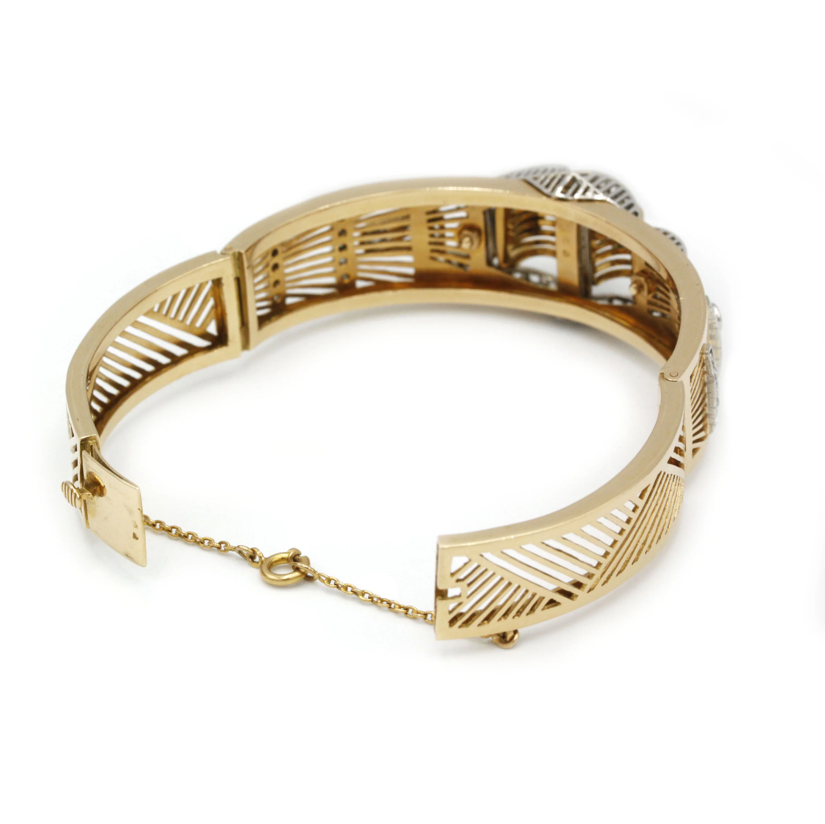 Bracelet TANK - Or, Platine & Diamants - Image 3