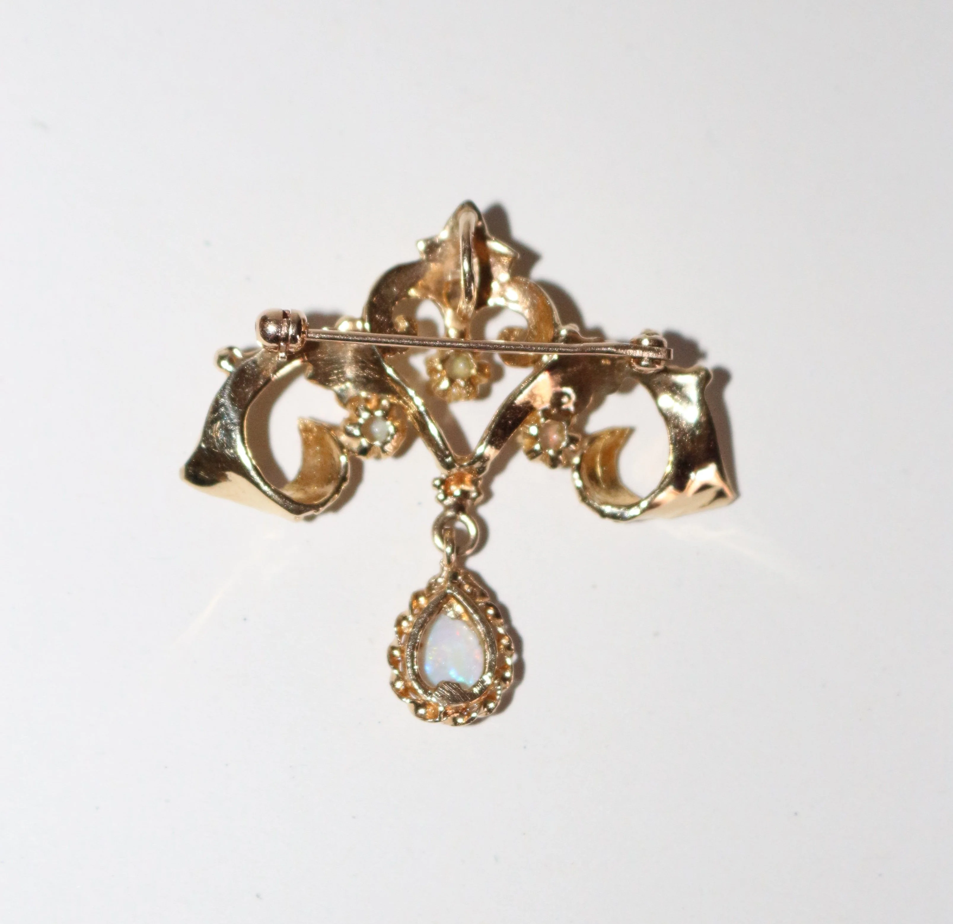 Broche Napoléon III Or Jaune Et Opales - Image 5
