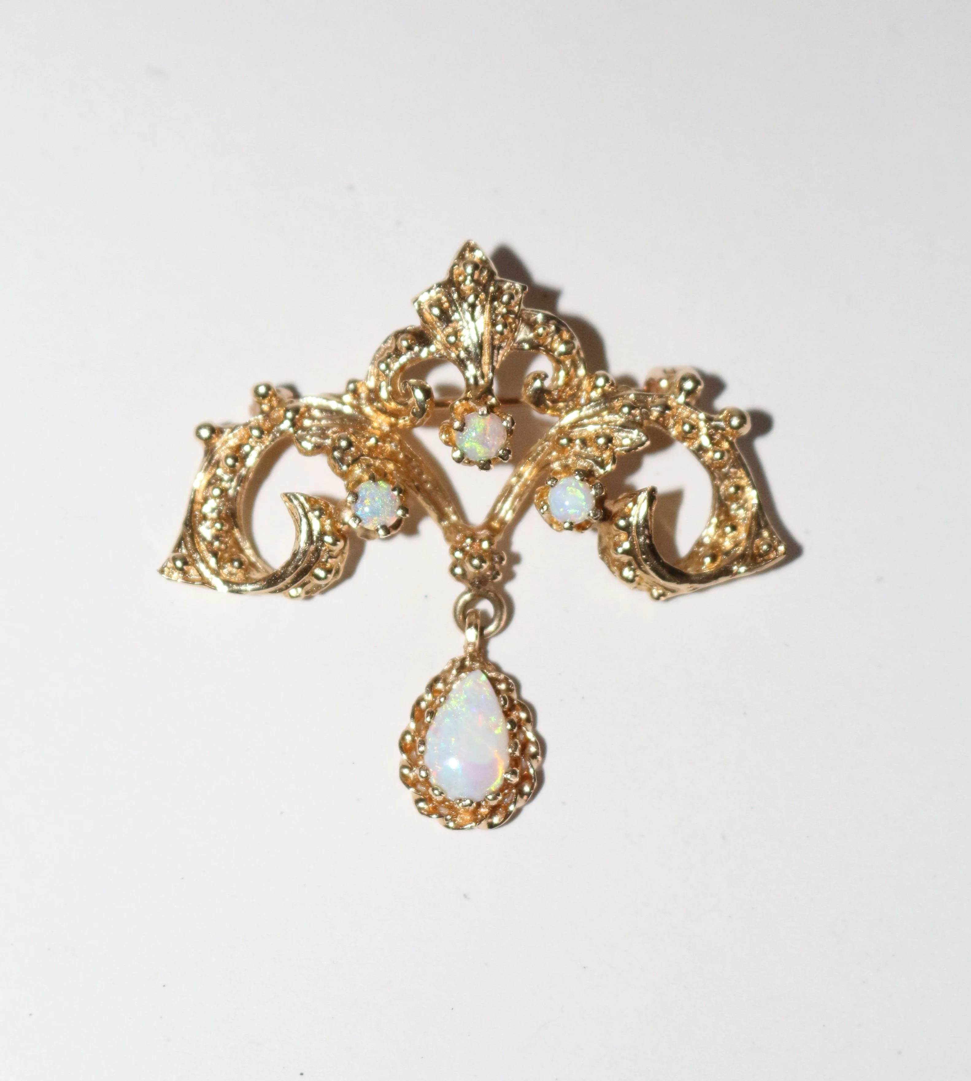 Broche Napoléon III Or Jaune Et Opales - Image 6
