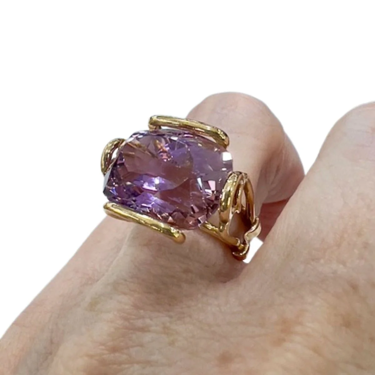 Bague Cocktail en or et amétrine - Image 2