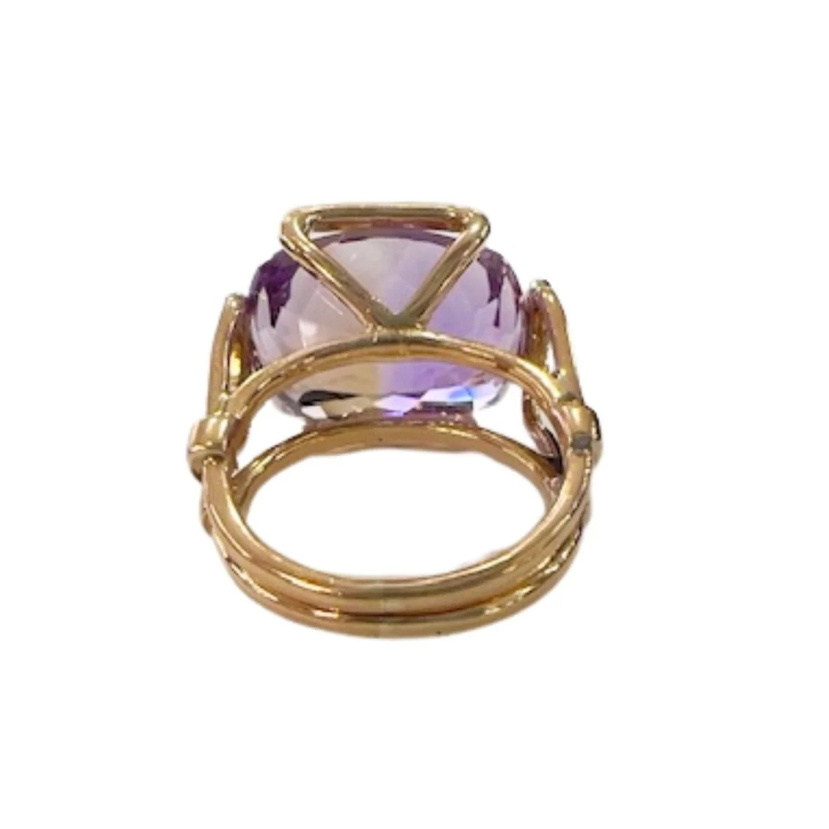 Bague Cocktail en or et amétrine - Image 4