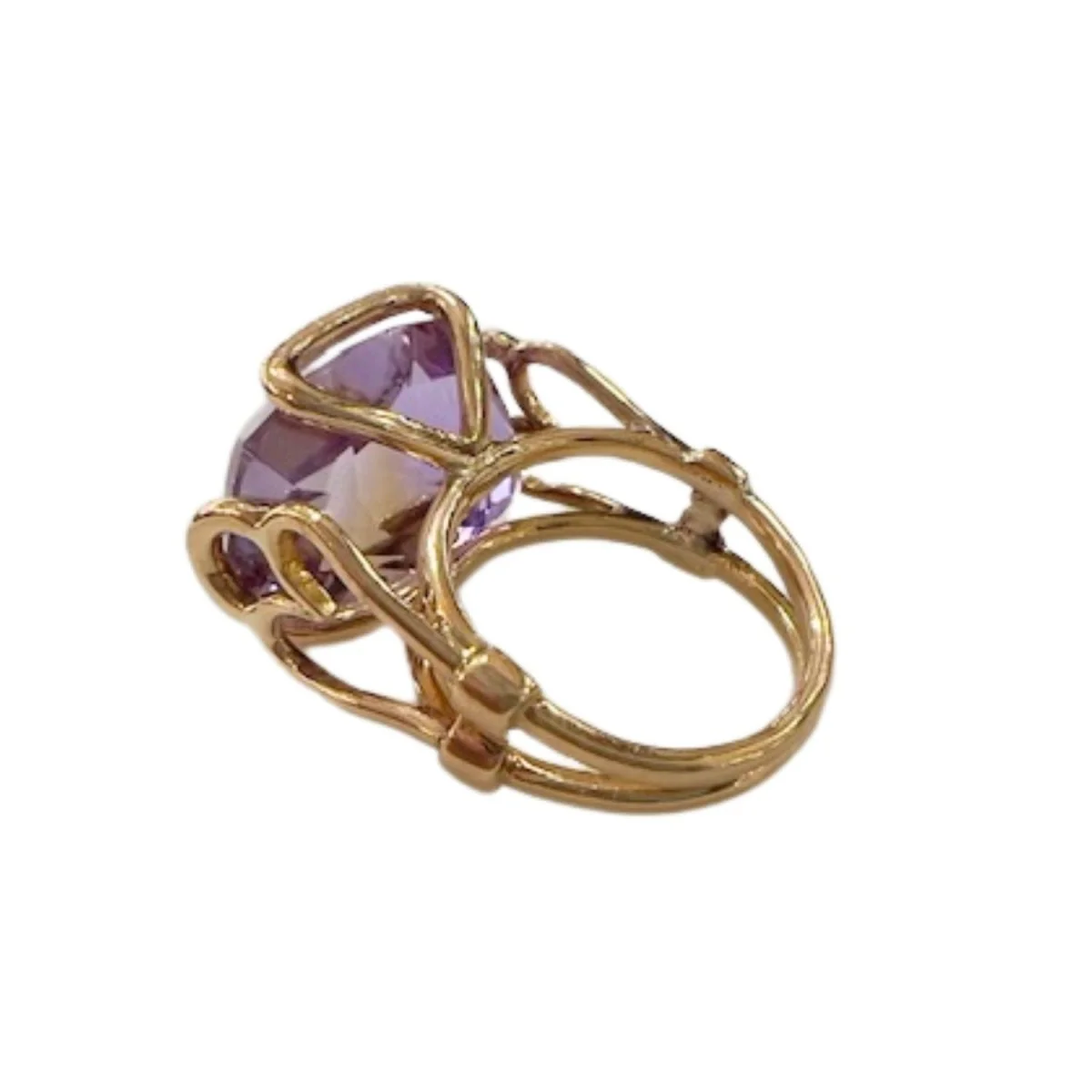 Bague Cocktail en or et amétrine - Image 6