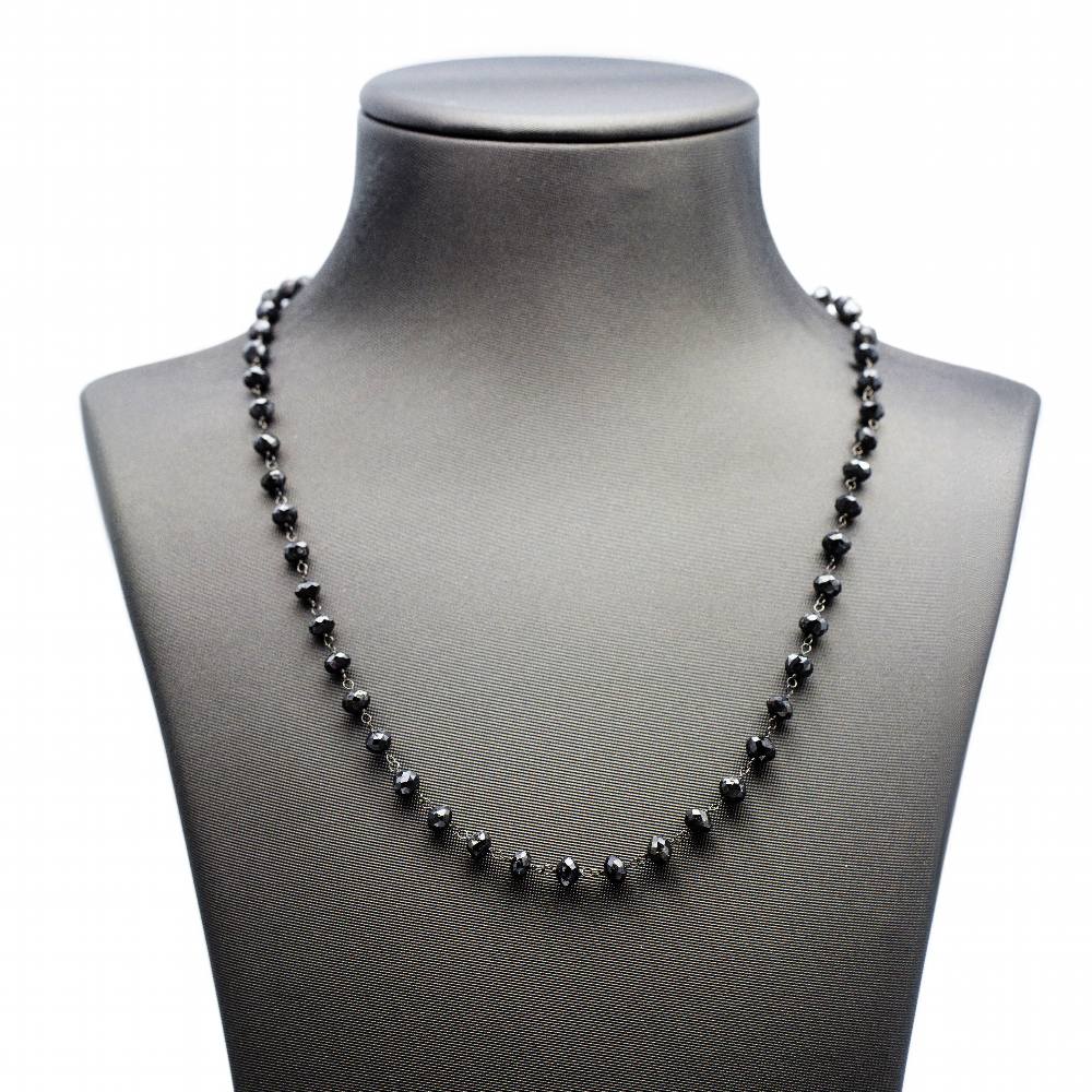 Collier en diamant noir. Deuxième main - Image 2