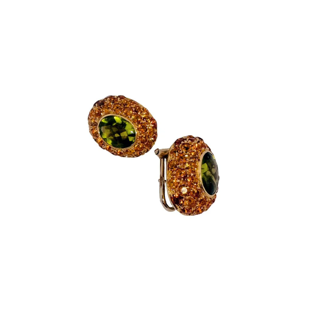 Boucles d'oreilles en or jaune et citrine - Image 3