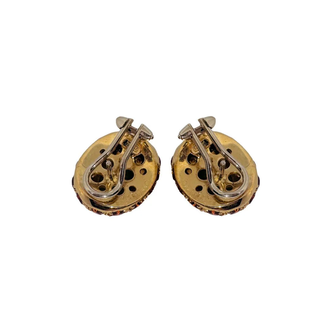 Boucles d'oreilles en or jaune et citrine - Image 4