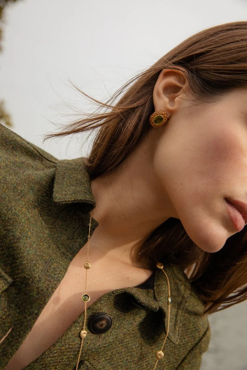 Boucles d'oreilles en or jaune et citrine - Image 5