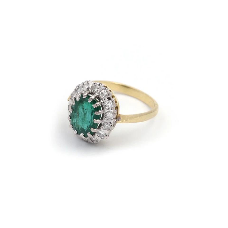 Bague émeraude diamants 2,61 cts en or - Image 3