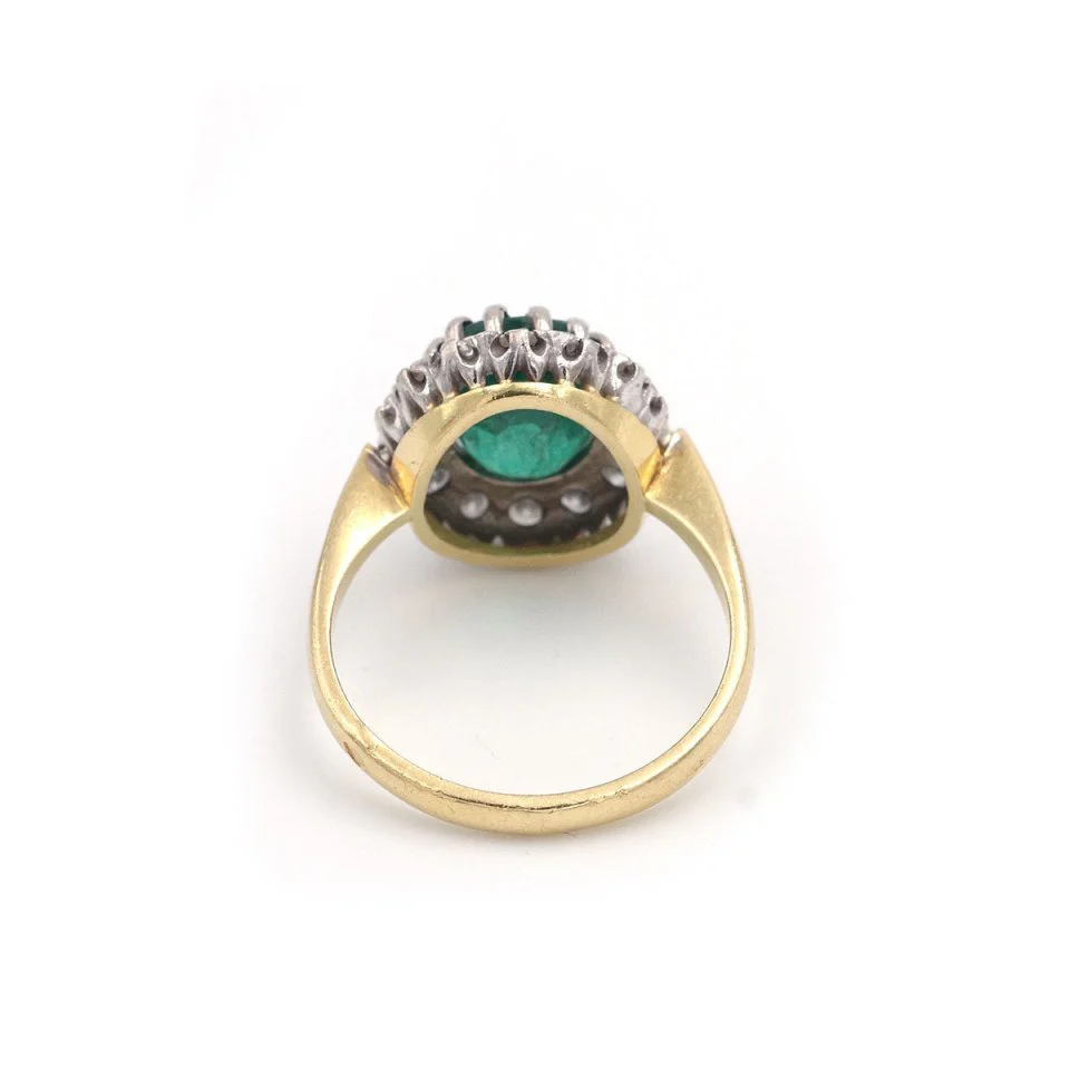Bague émeraude diamants 2,61 cts en or - Image 4