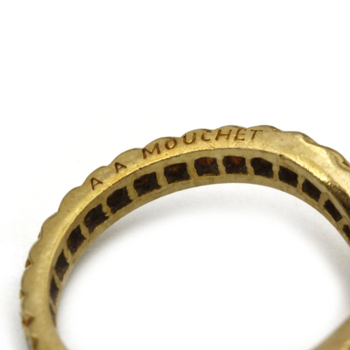 Bague Alliance en or jaune et diamants - Image 5