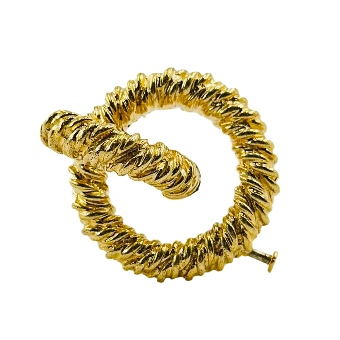 Broche HERMÈS en or jaune torsadé