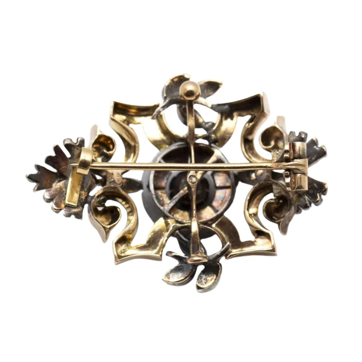 Broche Épingle en or rose, platine et diamants - Image 2