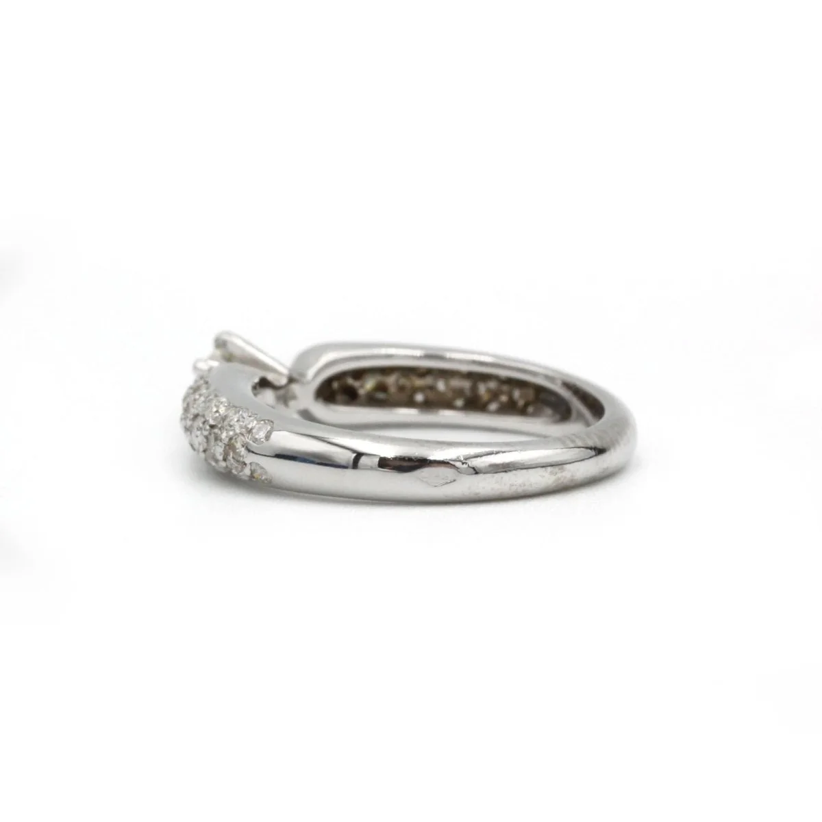 Bague Alliance en or blanc et diamants - Image 4