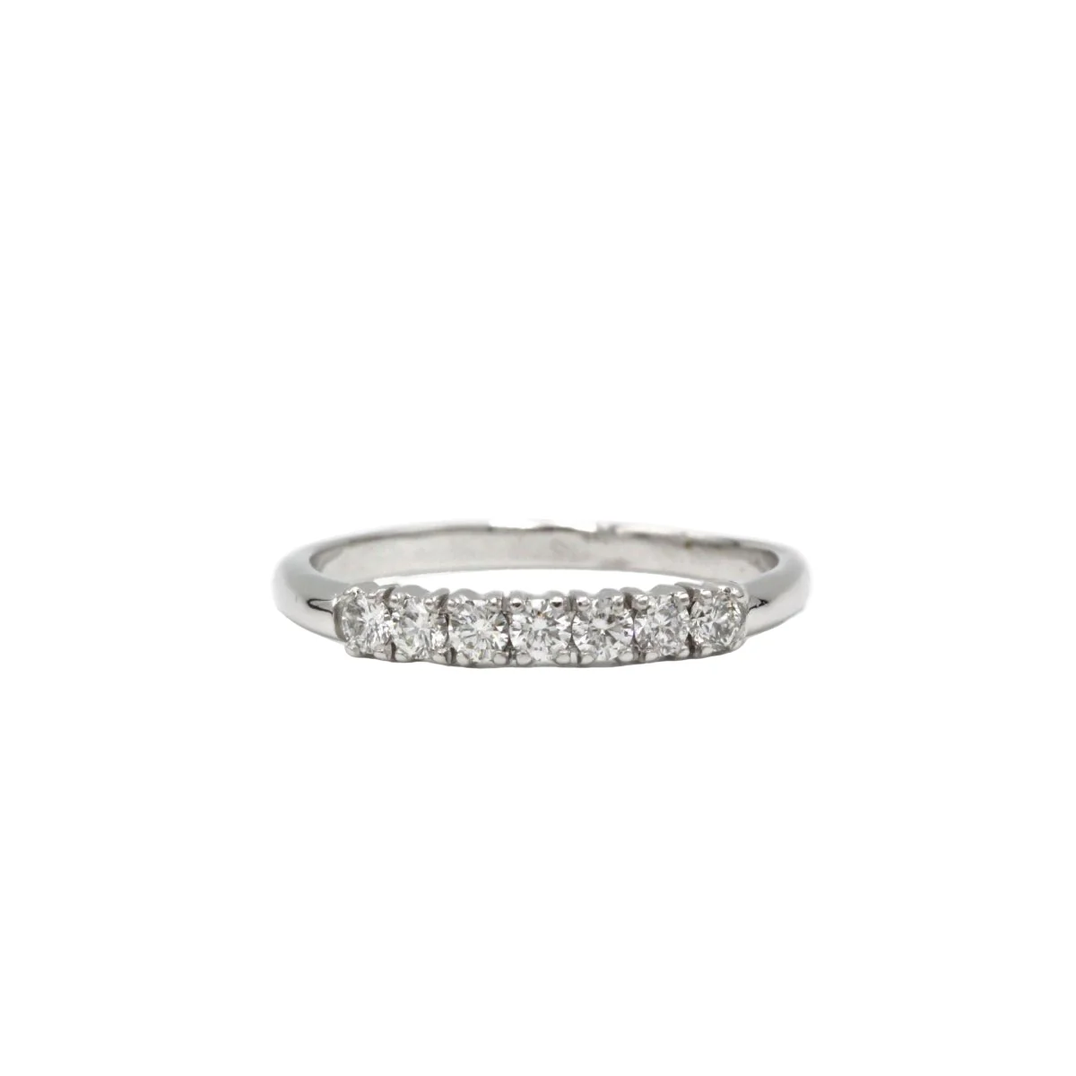 Demi-Alliance - Or blanc & Diamants
