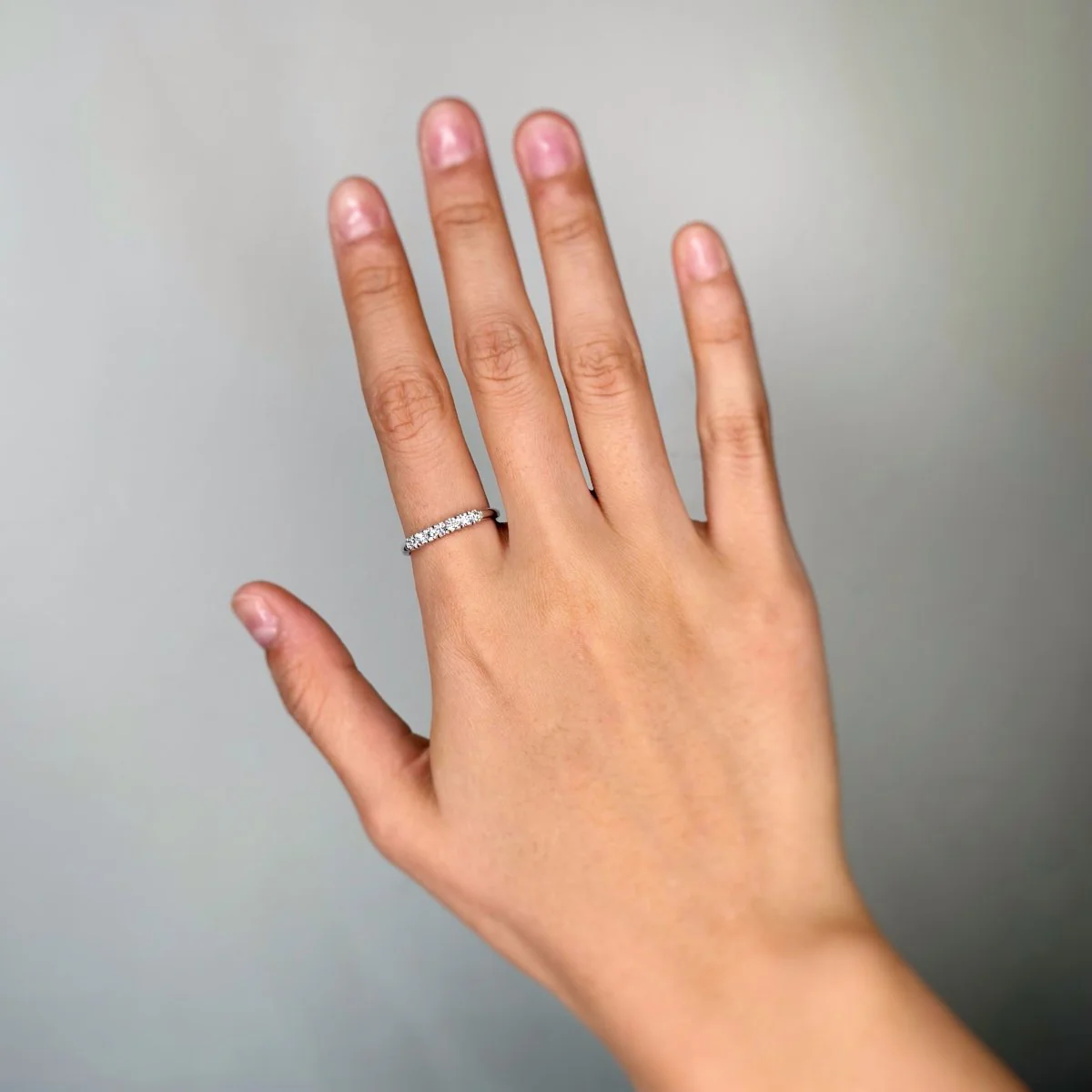 Demi-Alliance - Or blanc & Diamants - Image 4