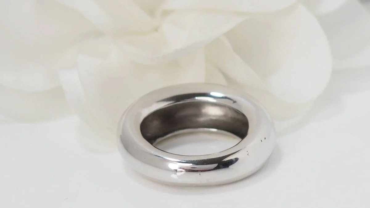 Bague Jonc CHAUMET en or blanc - Image 3