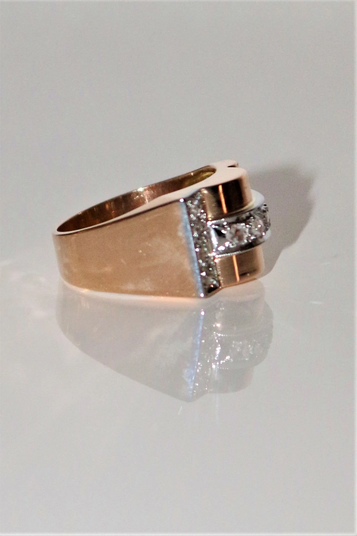 Bague Tank Or Jaune Et Diamants - Image 2