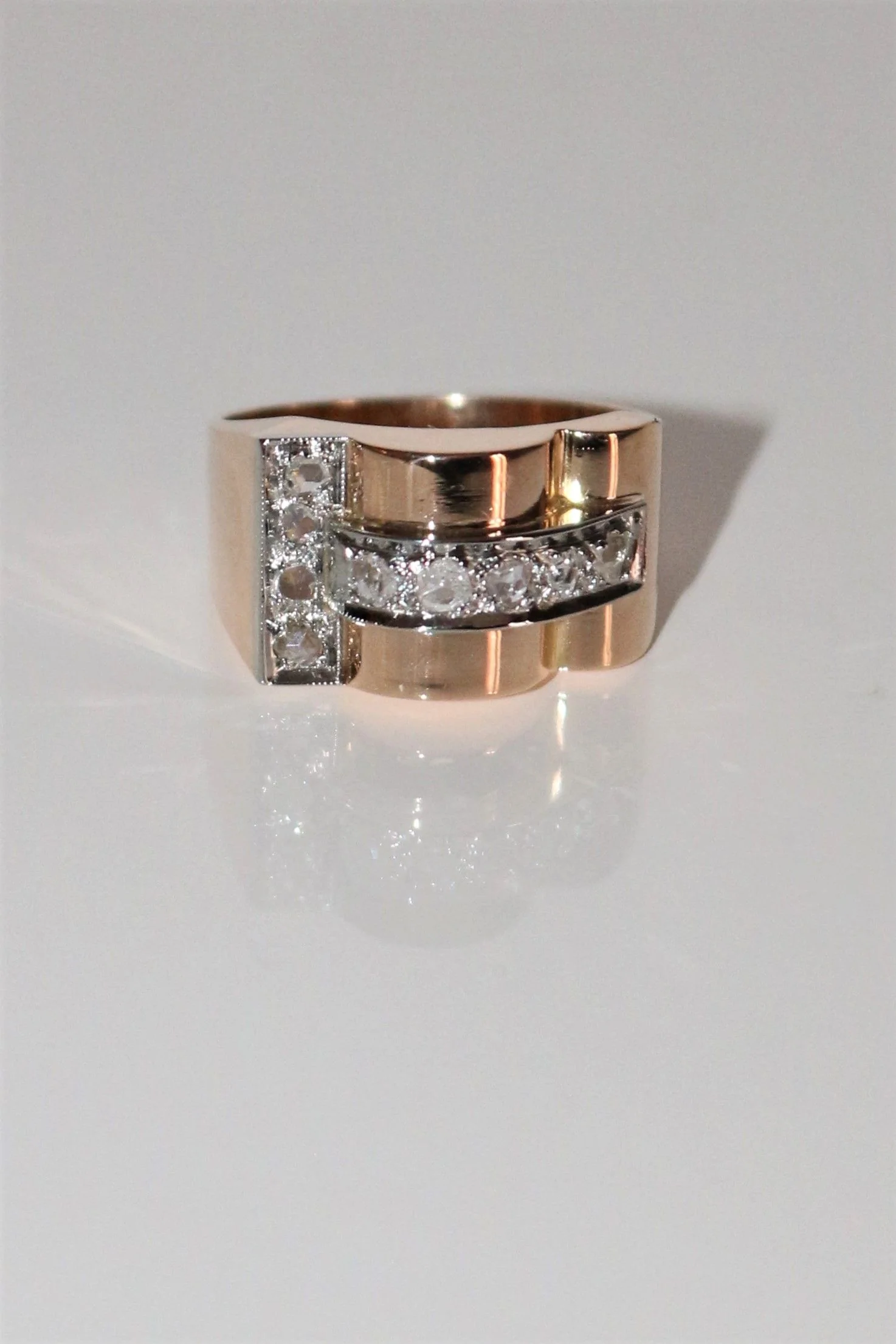 Bague Tank Or Jaune Et Diamants - Image 4