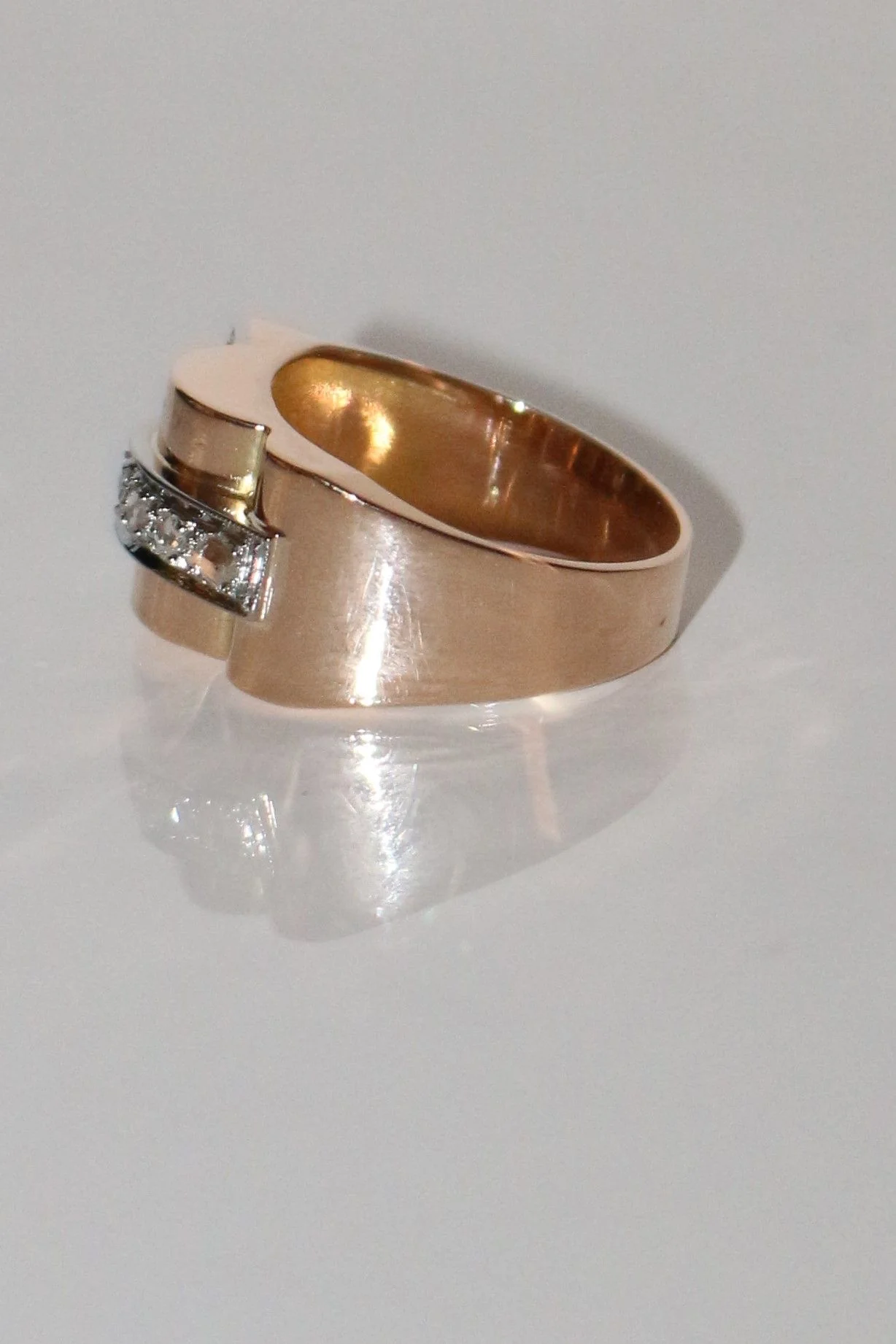 Bague Tank Or Jaune Et Diamants - Image 5