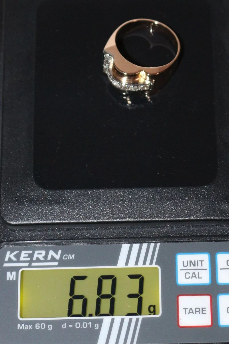 Bague Tank Or Jaune Et Diamants - Image 7