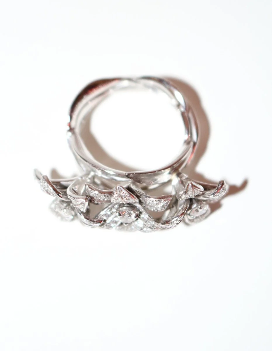 Bague MELLERIO en or blanc et diamant - Image 4
