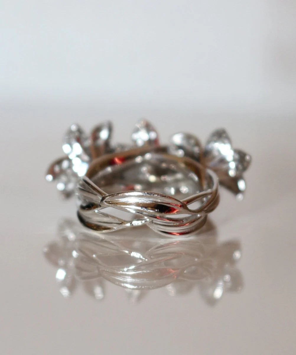 Bague MELLERIO en or blanc et diamant - Image 5