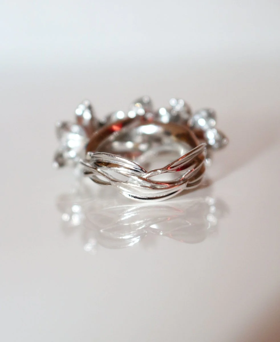 Bague MELLERIO en or blanc et diamant - Image 9