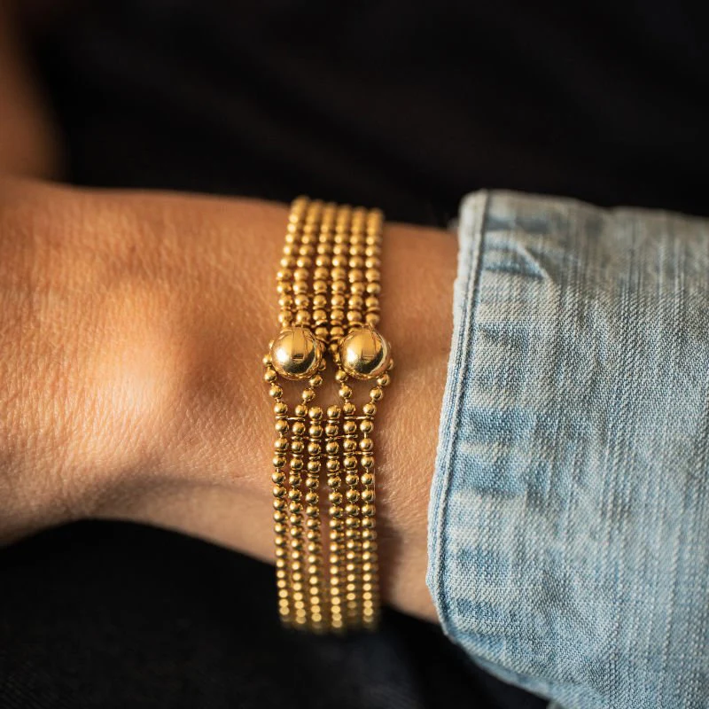 Bracelet CARTIER "Draperie" en or jaune 18k - Image 6