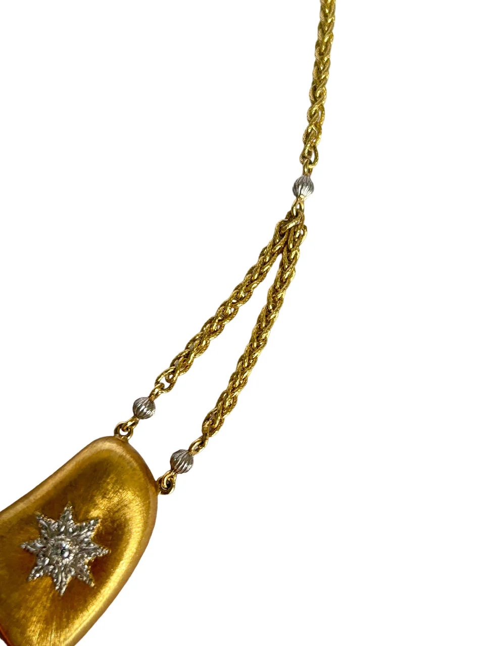 Collier plastron BUCCELLATI Macri Joaillerie en or jaune, or blanc et diamants - Image 5