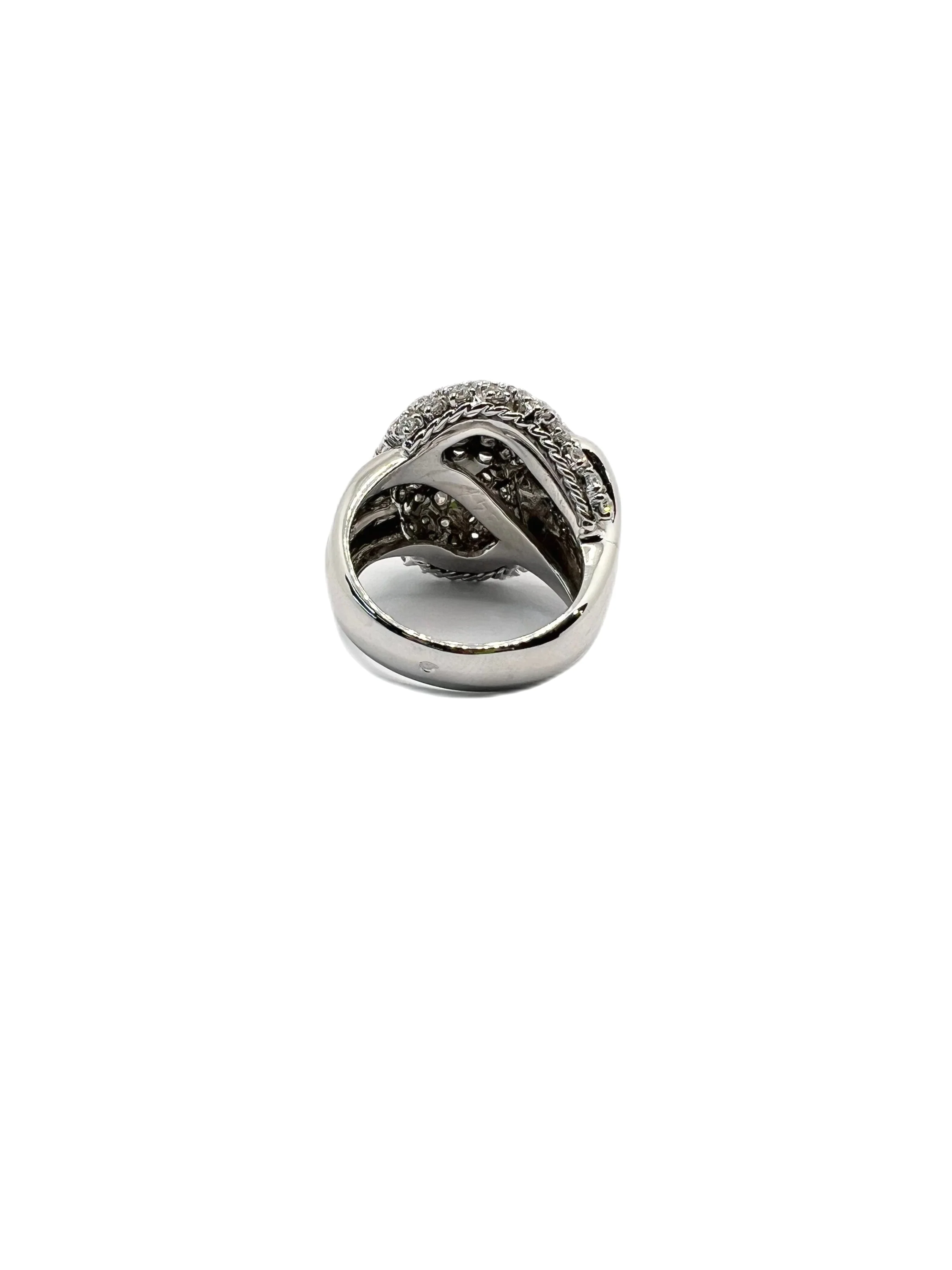 Bague Dôme en or blanc et diamants - Image 5