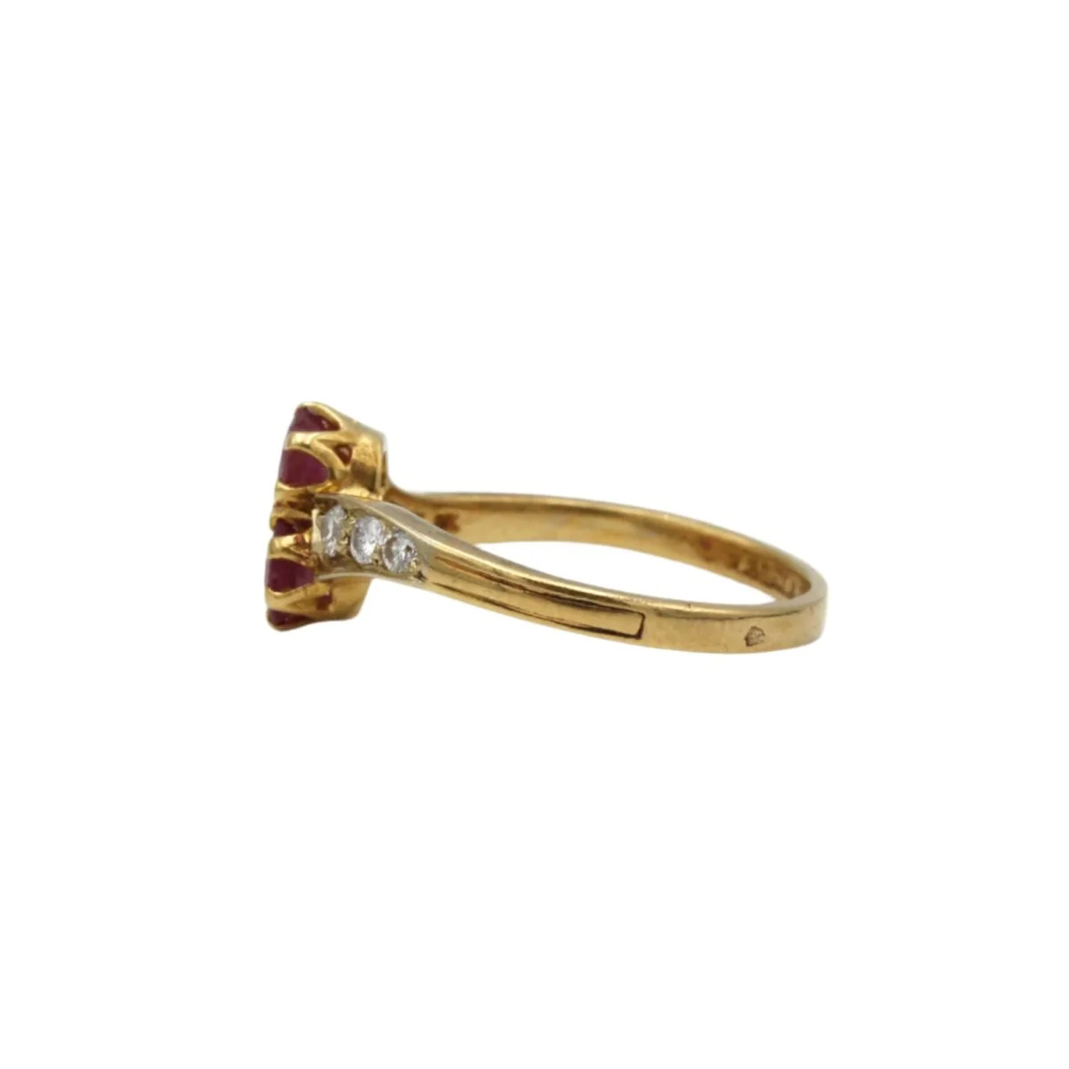 Bague - Or jaune, Rubis et Diamants - Image 2