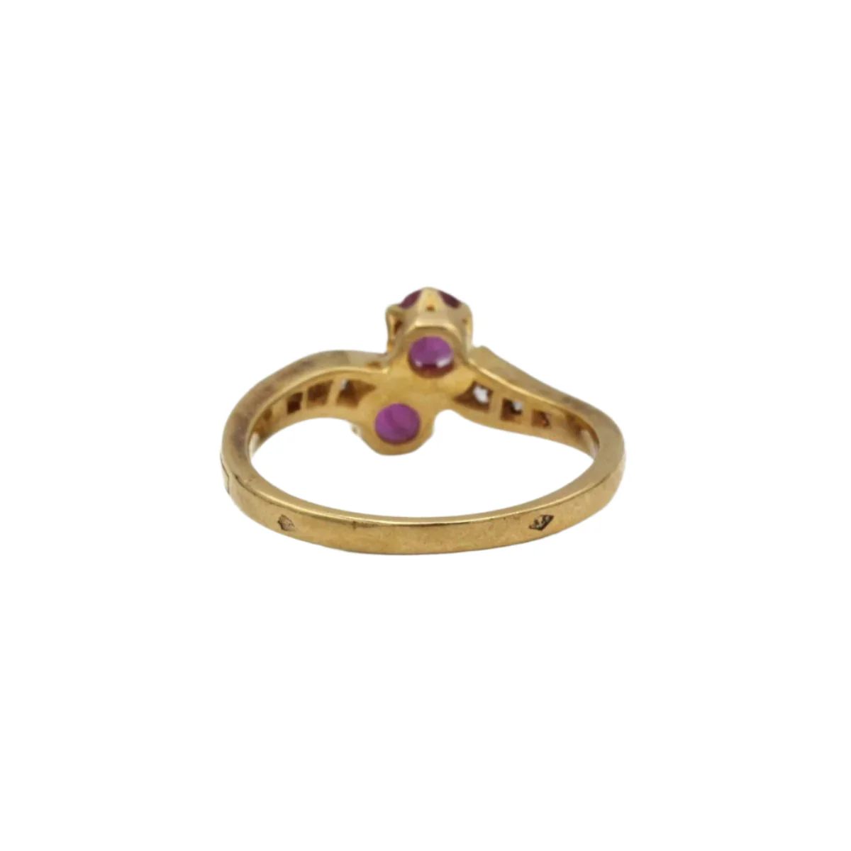 Bague - Or jaune, Rubis et Diamants - Image 3