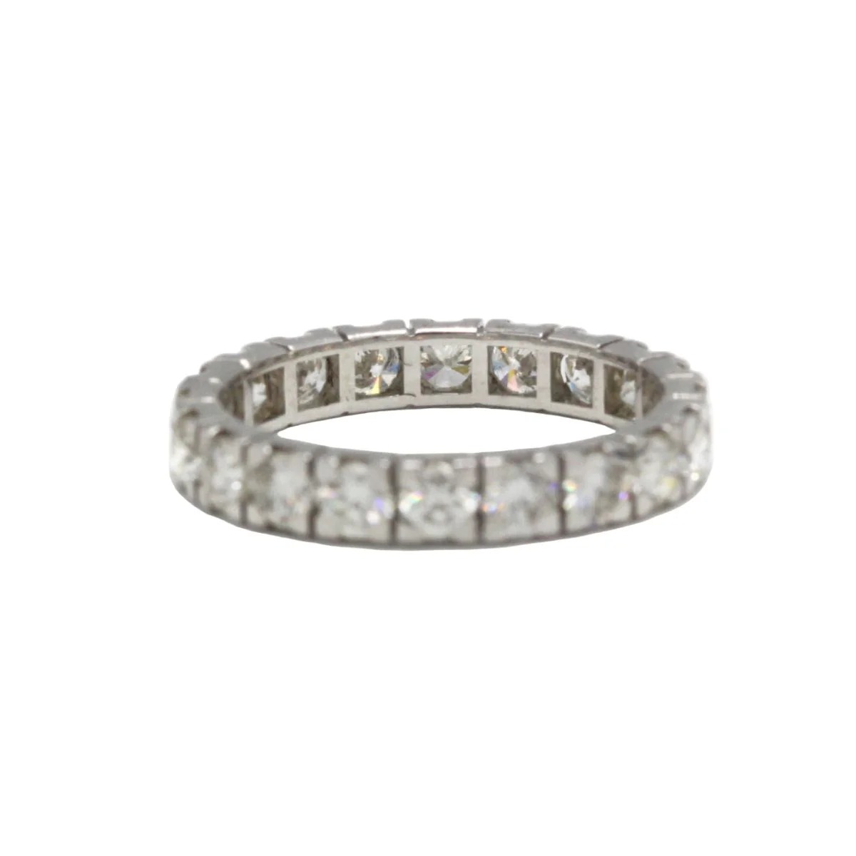 Bague Alliance en or blanc et diamants - Image 2