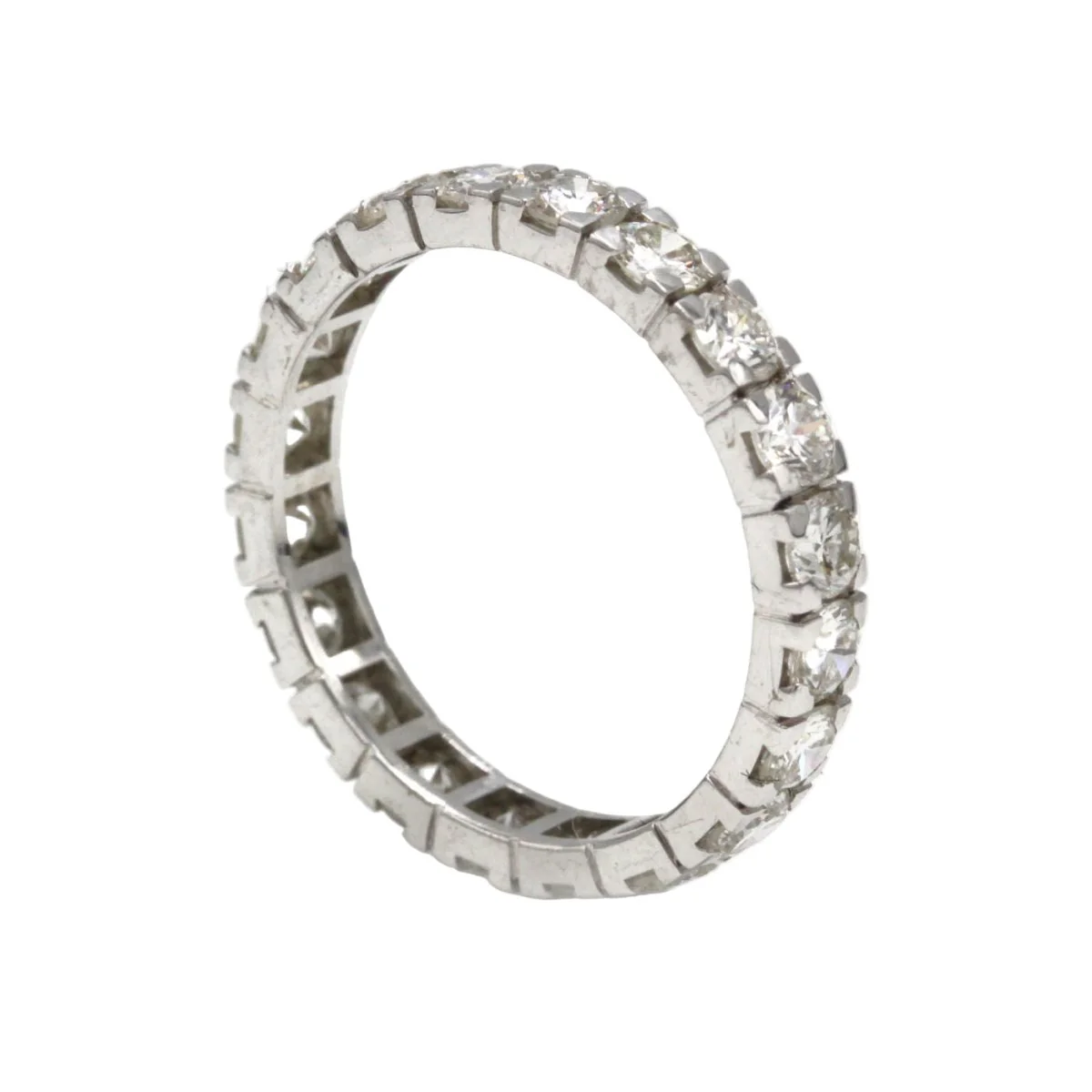 Bague Alliance en or blanc et diamants - Image 3