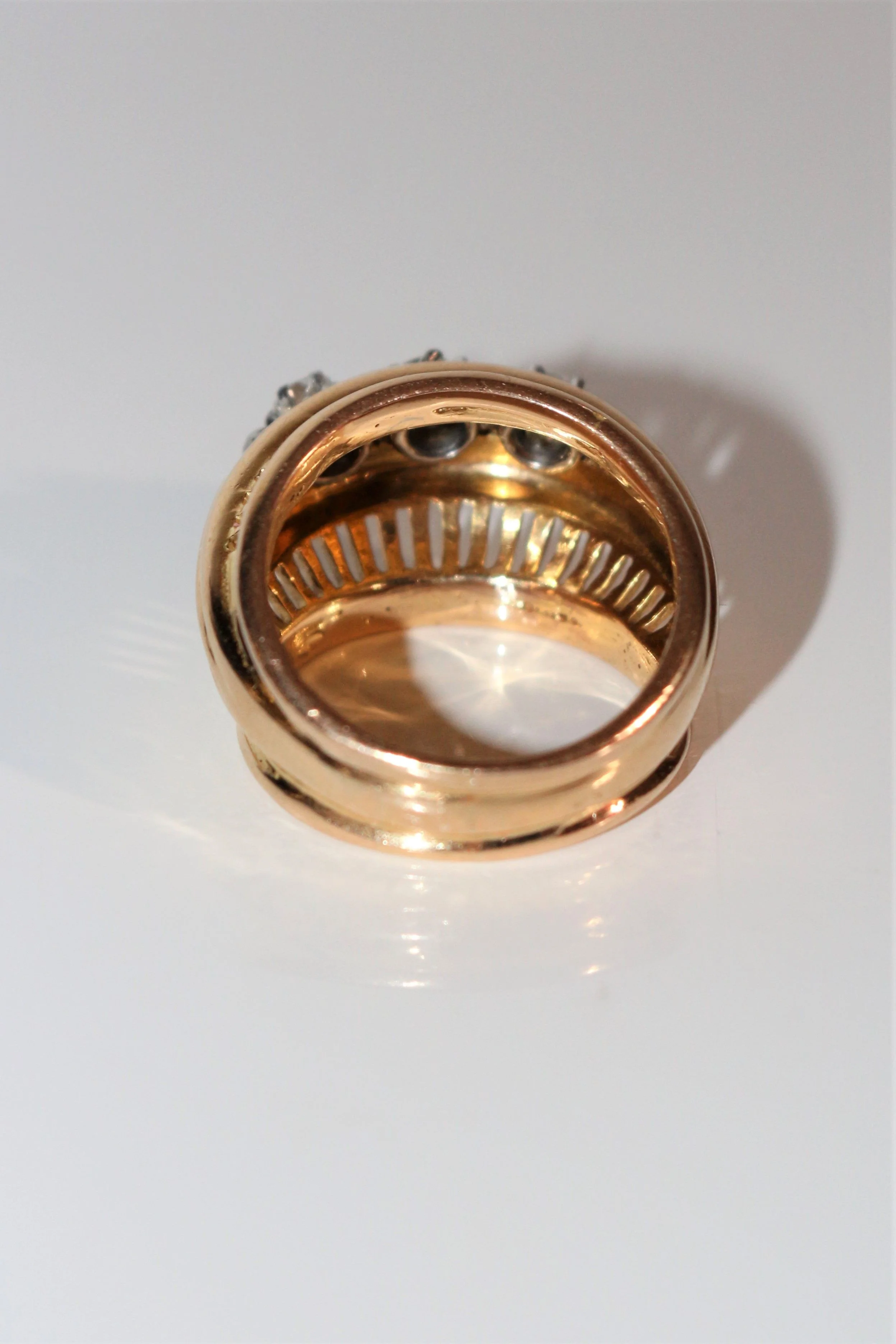 Bague Rétro Trilogie De Diamants - Image 2