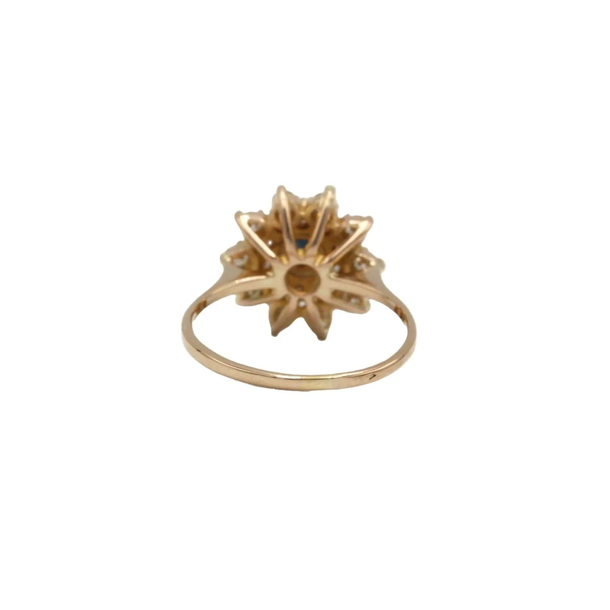Bague Marguerite - Or rose, Diamants & Saphir - Image 3