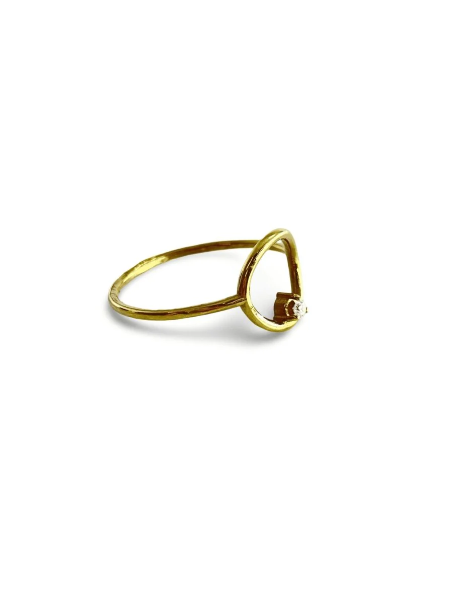 Bague or jaune et diamant
