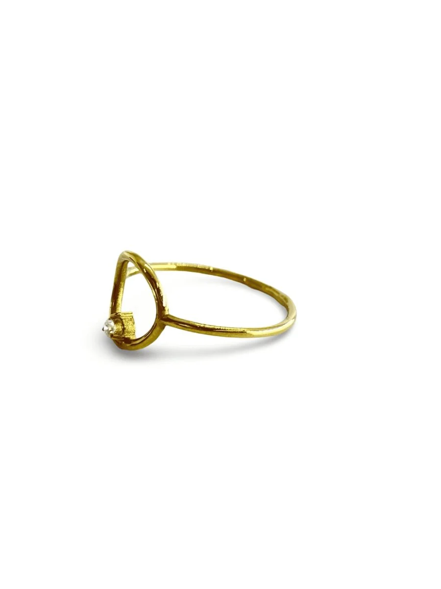 Bague or jaune et diamant - Image 2