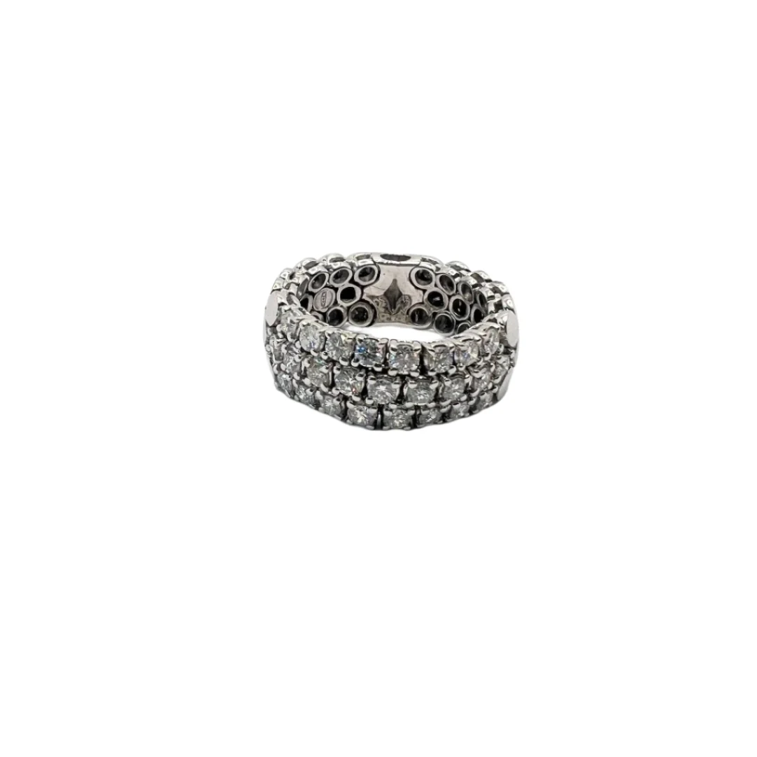 Bague en or blanc et diamants