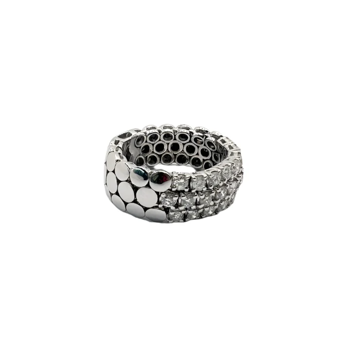 Bague en or blanc et diamants - Image 2