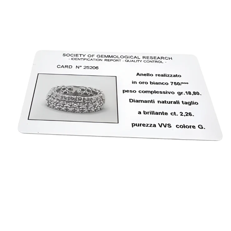 Bague en or blanc et diamants - Image 4