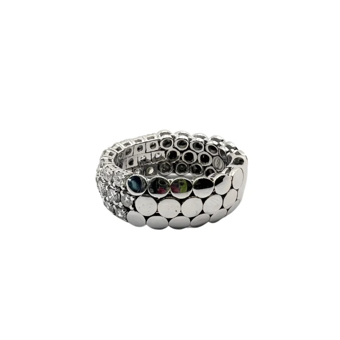 Bague en or blanc et diamants - Image 5