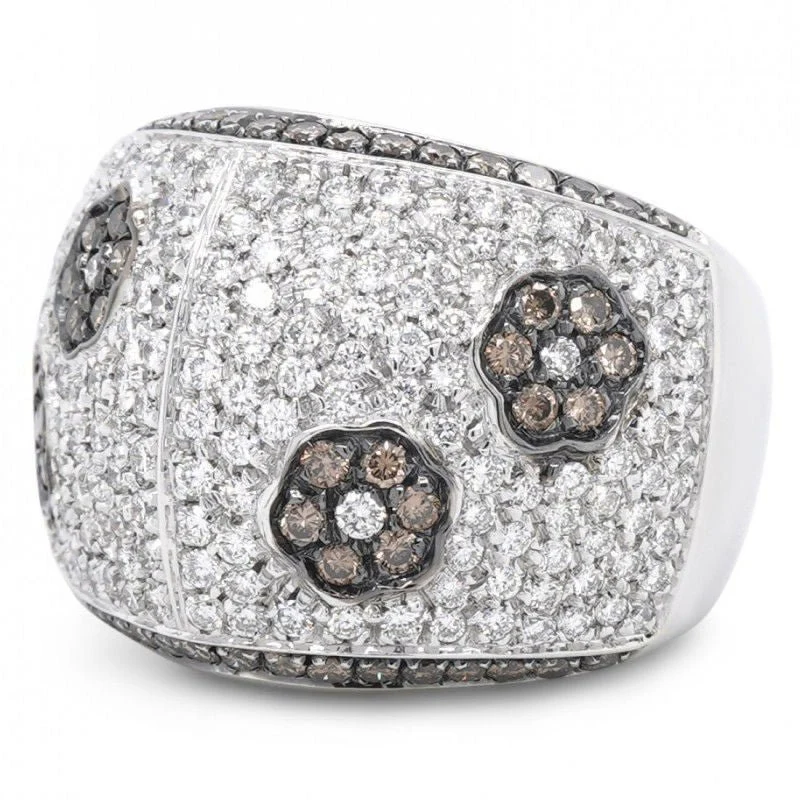 Bague en or gris et diamants blancs - Image 3