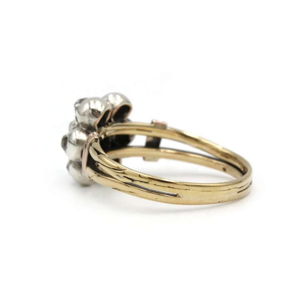 Bague 19eme or jaune 750 et 7 diamants tailles anciennes 0.50 carats total - Image 6