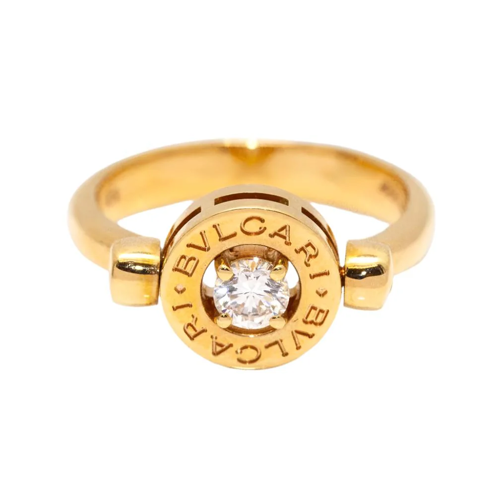 Bague BULGARI "Flip" en or rose et diamants