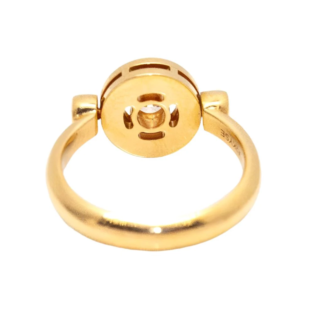 Bague BULGARI "Flip" en or rose et diamants - Image 3