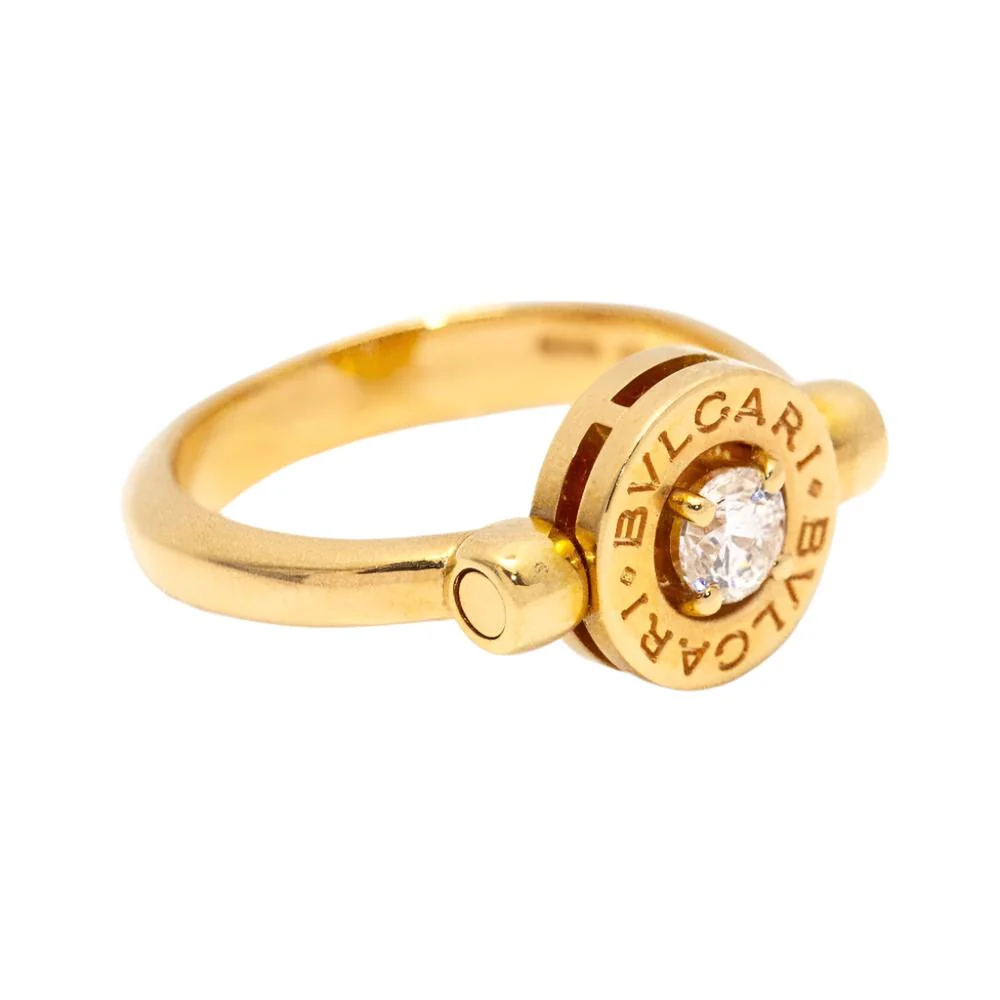 Bague BULGARI "Flip" en or rose et diamants - Image 4