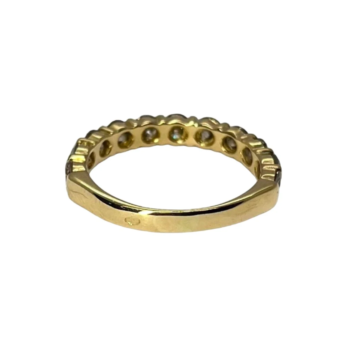Demi-alliance or jaune et diamants 1 ct - Image 4